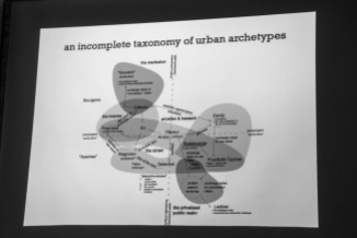 Talk: Sebastian Messer “An Incomplete Taxonomy of Urban Archetypes”. Photo: Zane Cerpina. Photo: Zane Cerpina.